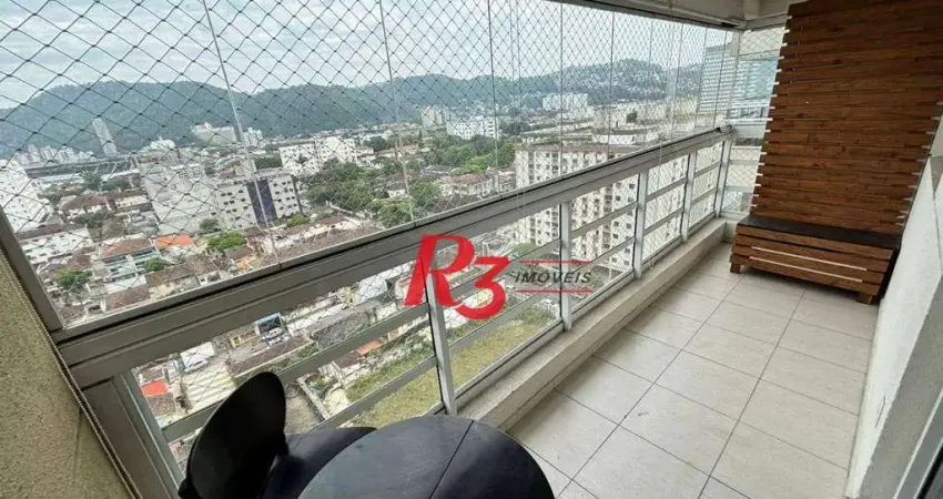 Apartamento com 2 dormitórios para alugar, 70 m² por r$ 5.300,00/mês - vila belmiro - santos/sp