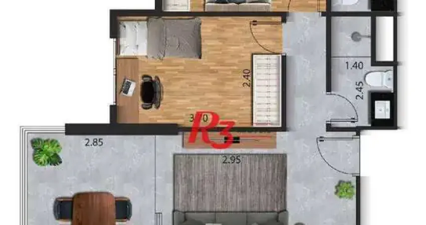 Apartamento com 2 dormitórios à venda, 70 m² por r$ 695.000,00 - josé menino - santos/sp