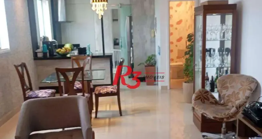 Apartamento duplex com 3 dormitórios à venda, 124 m² por r$ 1.390.000,00 - marapé - santos/sp