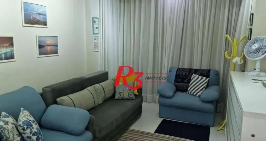 Apartamento com 1 dormitório à venda, 32 m² por r$ 300.000,00 - itararé - são vicente/sp