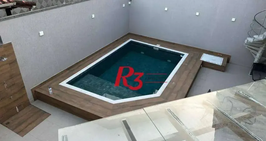 Casa com 4 dormitórios à venda, 212 m² por r$ 2.590.000,00 - canto do forte - praia grande/sp