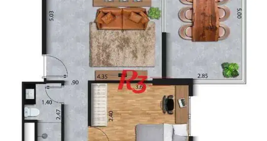 Apartamento com 2 dormitórios à venda, 70 m² por r$ 915.000,00 - josé menino - santos/sp