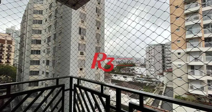 Apartamento com 3 dormitórios para alugar, 110 m² por r$ 5.000,00/mês - pompéia - santos/sp