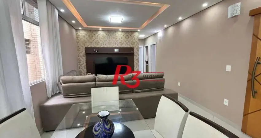 Apartamento com 3 dormitórios à venda, 104 m² por r$ 590.000,00 - gonzaga - santos/sp