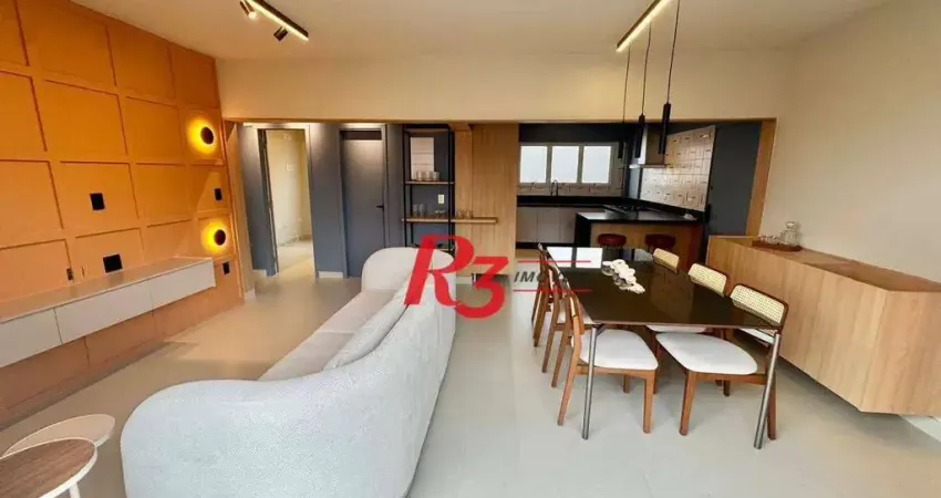 Apartamento com 3 dormitórios à venda, 96 m² por r$ 1.300.000,00 - boqueirão - santos/sp