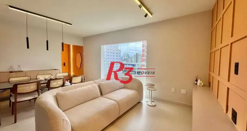 Apartamento com 3 dormitórios à venda, 96 m² por r$ 1.200.000,00 - boqueirão - santos/sp