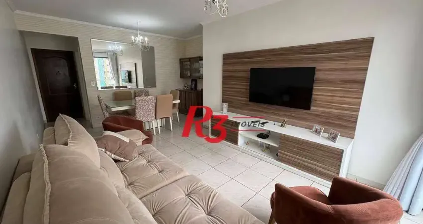 Apartamento com 3 dormitórios à venda, 107 m² por r$ 700.000,00 - embaré - santos/sp