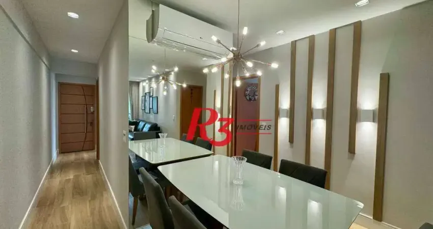 Apartamento com 3 dormitórios à venda, 104 m² por r$ 1.650.000,00 - gonzaga - santos/sp