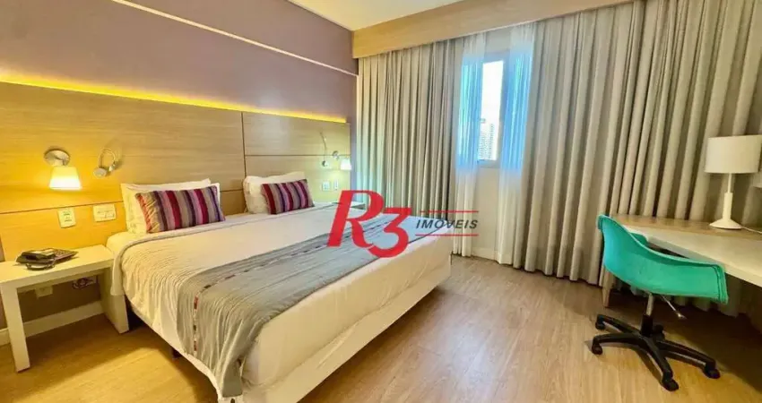 Apartamento com 1 dormitório à venda, 25 m² por r$ 365.000,00 - gonzaga - santos/sp