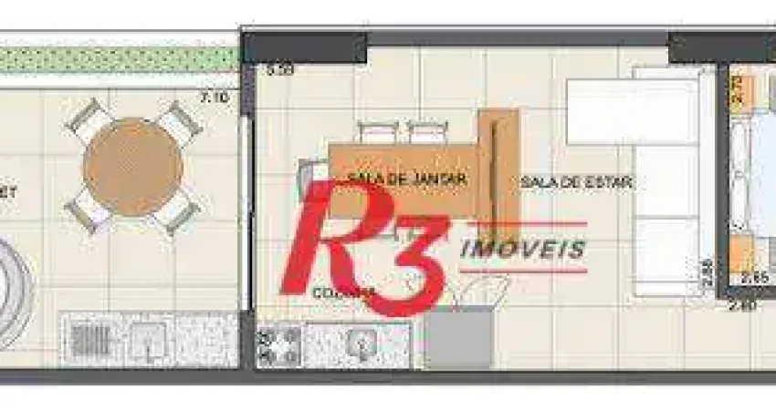 Apartamento garden com 1 dormitório à venda, 73 m² por r$ 820.000,00 - ponta da praia - santos/sp