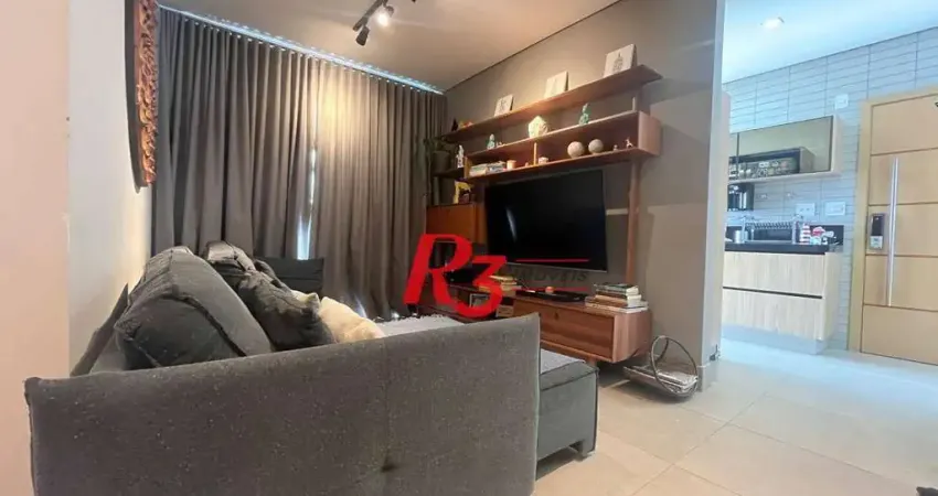 Apartamento com 1 dormitório à venda, 60 m² por r$ 880.000,00 - aparecida - santos/sp