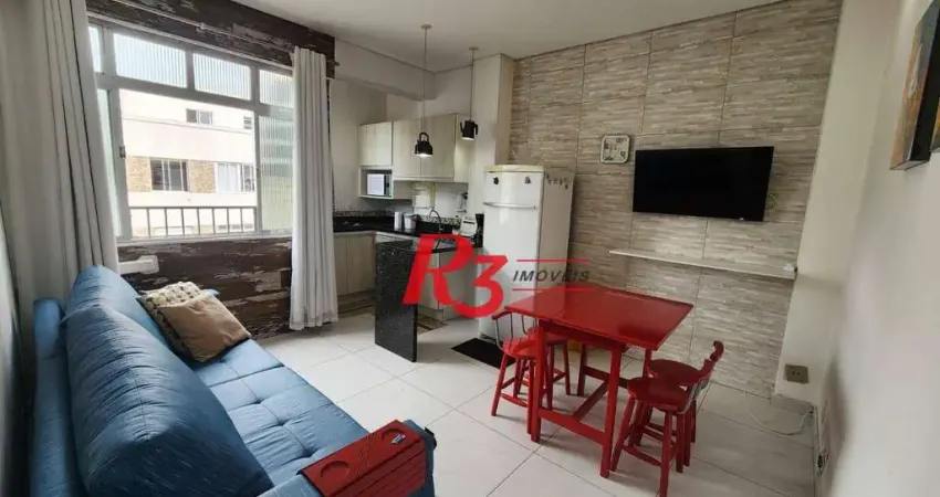 Apartamento com 1 dormitório à venda, 42 m² por r$ 470.000,00 - ponta da praia - santos/sp