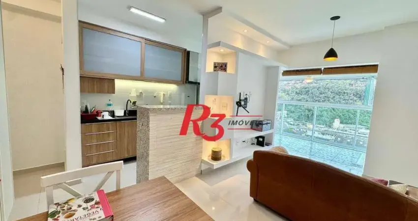 Apartamento com 1 dormitório à venda, 49 m² por r$ 600.000,00 - josé menino - santos/sp