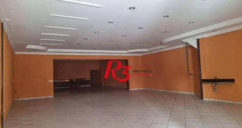 Salão para alugar, 400 m² por r$ 12.494,35/mês - encruzilhada - santos/sp