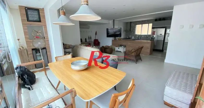 Apartamento com 3 dormitórios à venda, 138 m² por r$ 1.810.000,00 - gonzaga - santos/sp