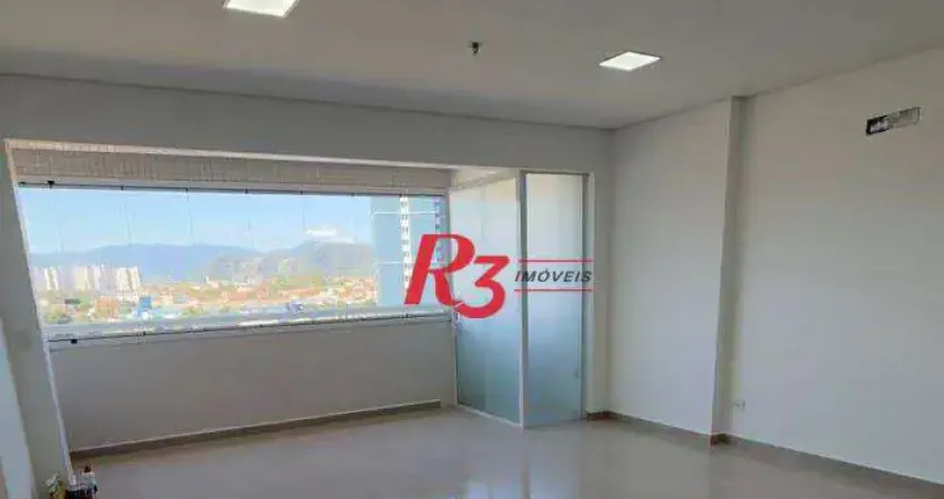 Sala para alugar, 47 m² por r$ 3.000,00/mês - centro - são vicente/sp