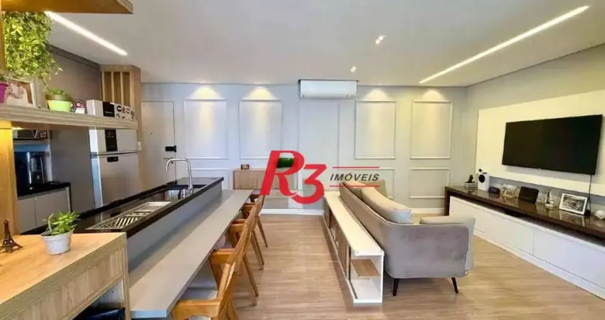 Apartamento com 2 dormitórios à venda, 77 m² por r$ 1.140.000,00 - ponta da praia - santos/sp