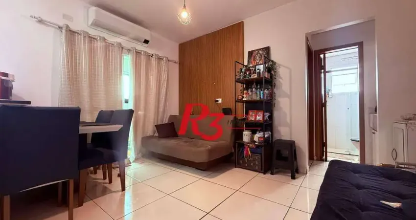 Apartamento com 1 dormitório, 42 m² - venda por r$ 400.000,00 ou aluguel por r$ 3.350,00/mês - macuco - santos/sp