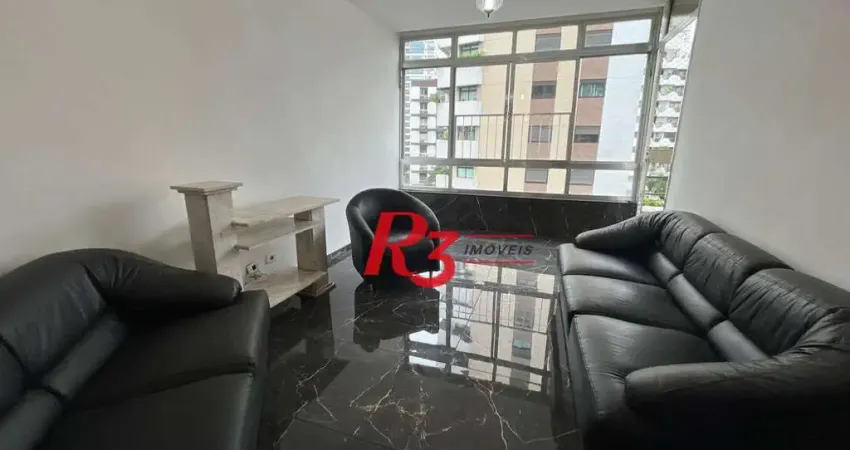 Apartamento com 2 dormitórios para alugar, 110 m² por r$ 5.000,00/mês - boqueirão - santos/sp