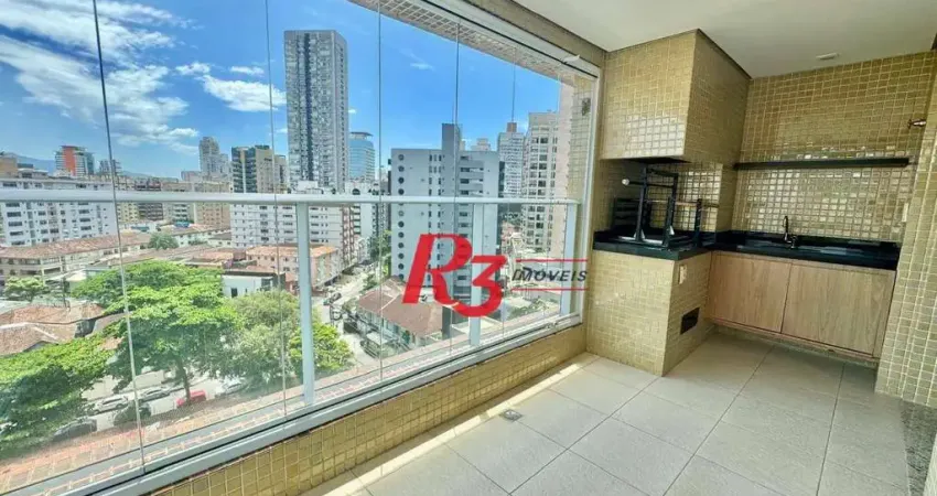 Apartamento com 3 dormitórios à venda, 117 m² por r$ 1.550.000,00 - gonzaga - santos/sp