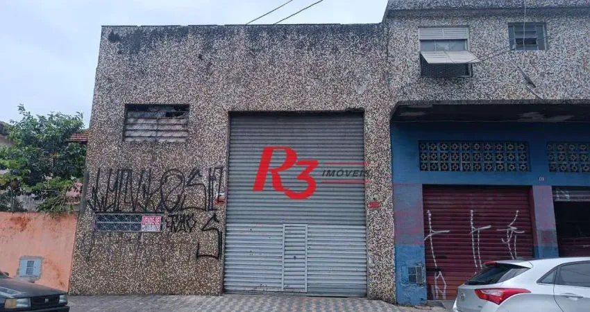 Galpão à venda, 364 m² por r$ 1.180.000,00 - macuco - santos/sp