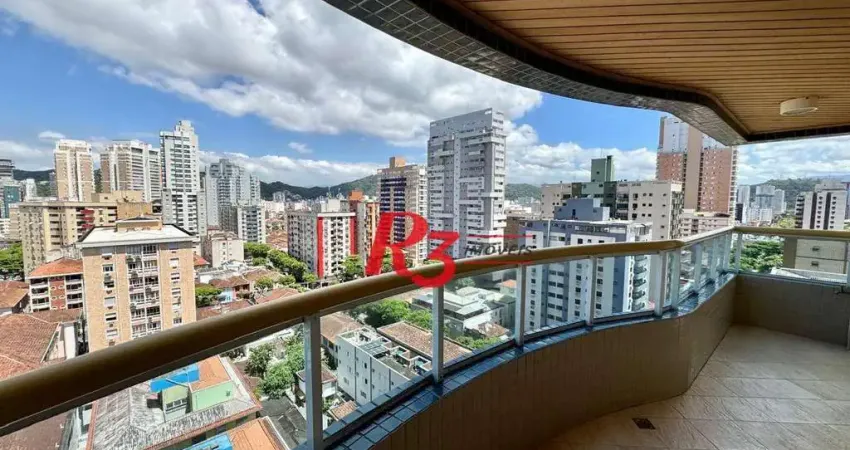 Apartamento com 3 dormitórios à venda, 170 m² por r$ 1.600.000,00 - gonzaga - santos/sp