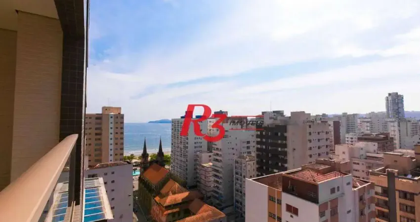 Apartamento com 3 dormitórios à venda, 210 m² por r$ 3.300.000,00 - embaré - santos/sp