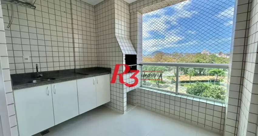 Apartamento com 3 dormitórios para alugar, 90 m² por r$ 5.600,01/mês - aparecida - santos/sp