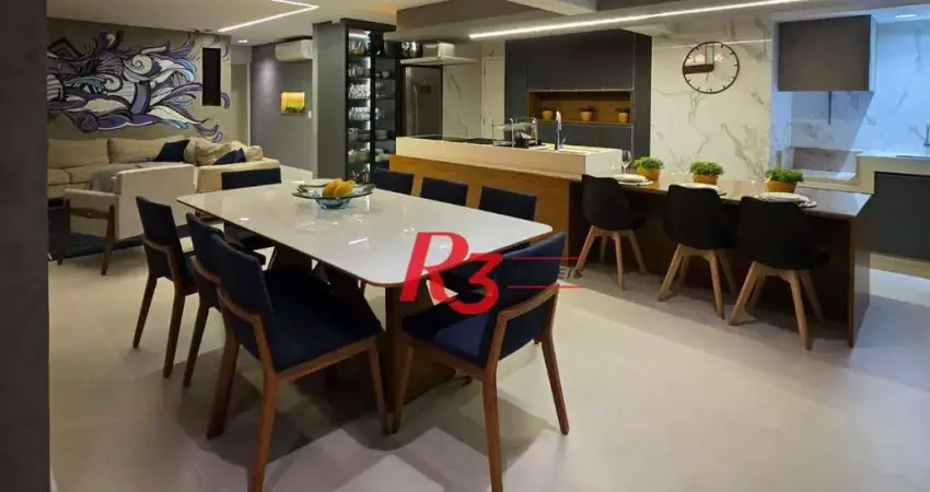 Apartamento com 3 dormitórios à venda, 171 m² por r$ 2.500.000,00 - embaré - santos/sp