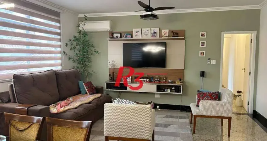 Apartamento com 3 dormitórios à venda, 137 m² por r$ 980.000,00 - pompéia - santos/sp