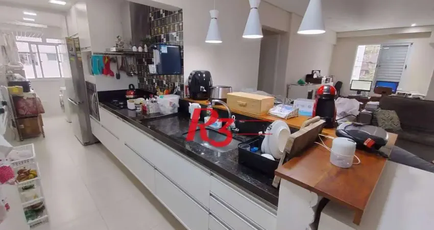 Apartamento com 2 dormitórios à venda, 84 m² por r$ 780.000,00 - marapé - santos/sp