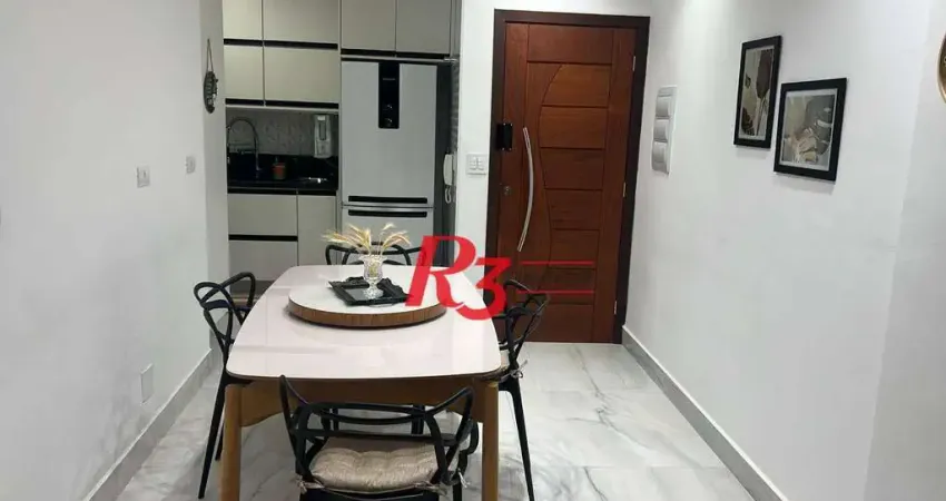 Apartamento com 3 dormitórios à venda, 80 m² por r$ 380.000,00 - vila júlia - guarujá/sp