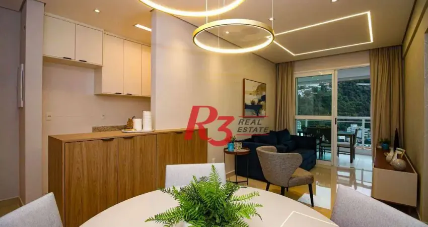 Apartamento com 2 dormitórios à venda, 76 m² por r$ 1.176.200,00 - josé menino - santos/sp