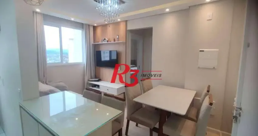 Apartamento com 2 dormitórios à venda, 45 m² por r$ 320.000,00 - castelo - santos/sp