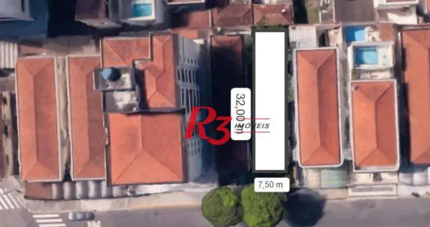 Terreno à venda, 240 m² por r$ 720.000,00 - embaré - santos/sp