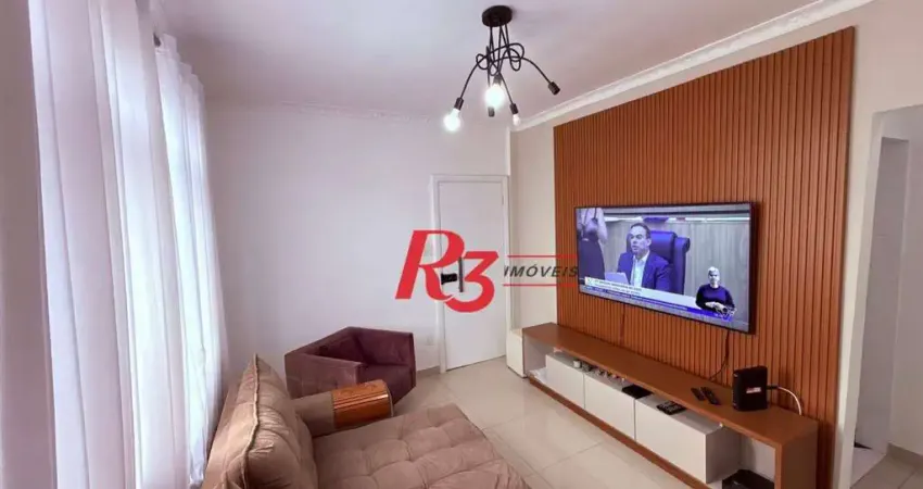 Apartamento com 2 dormitórios à venda, 67 m² por r$ 415.000,00 - macuco - santos/sp