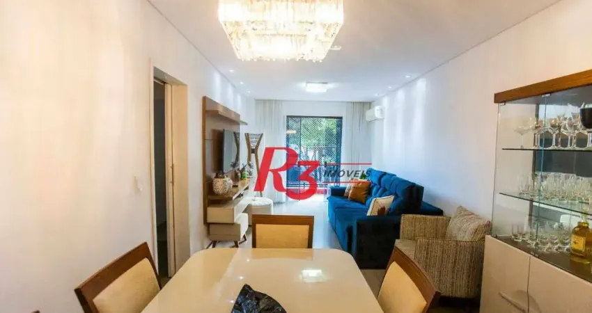 Apartamento com 3 dormitórios à venda, 124 m² por r$ 980.000,00 - gonzaga - santos/sp