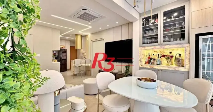 Apartamento com 2 dormitórios à venda, 83 m² por r$ 1.980.000,00 - vila rica - santos/sp