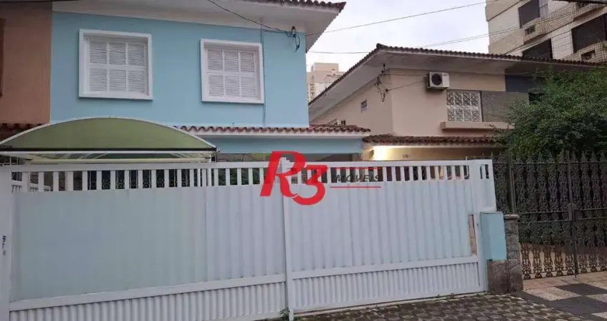 Sobrado com 3 dormitórios, 150 m² - venda por r$ 2.200.000,00 ou aluguel por r$ 7.300,01/mês - boqueirão - santos/sp