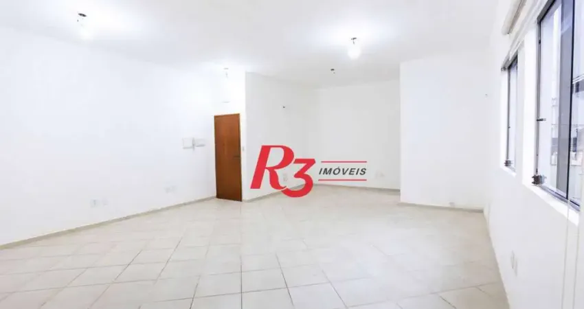 Sala para alugar, 48 m² por r$ 3.000,00/mês - vila mathias - santos/sp