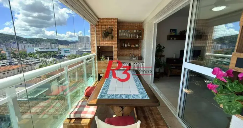 Apartamento com 3 dormitórios à venda, 106 m² por r$ 1.250.000,00 - gonzaga - santos/sp