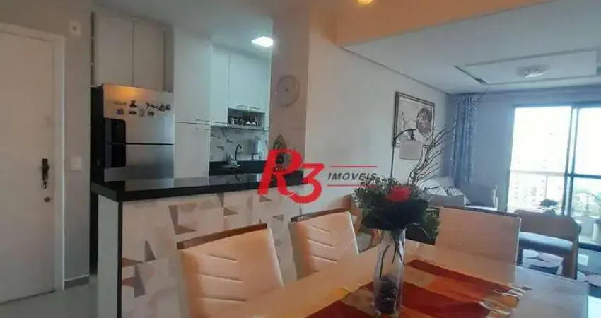 Apartamento com 2 dormitórios à venda, 78 m² por r$ 810.000,00 - boqueirão - santos/sp