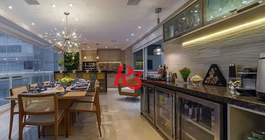 Apartamento com 4 dormitórios, 232 m² - venda por r$ 5.200.000,00 ou aluguel por r$ 30.238,23/mês - aparecida - santos/sp