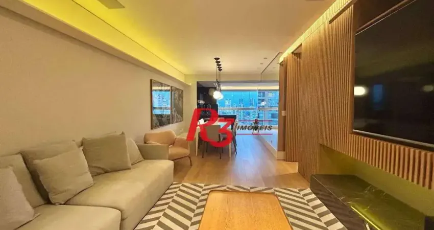 Apartamento com 3 dormitórios à venda, 177 m² por r$ 3.280.000,00 - boqueirão - santos/sp