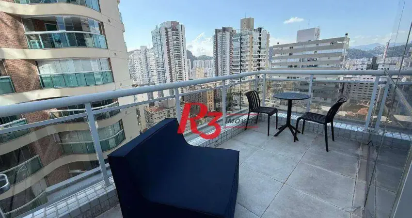 Flat com 1 dormitório à venda, 36 m² por r$ 583.000,00 - gonzaga - santos/sp