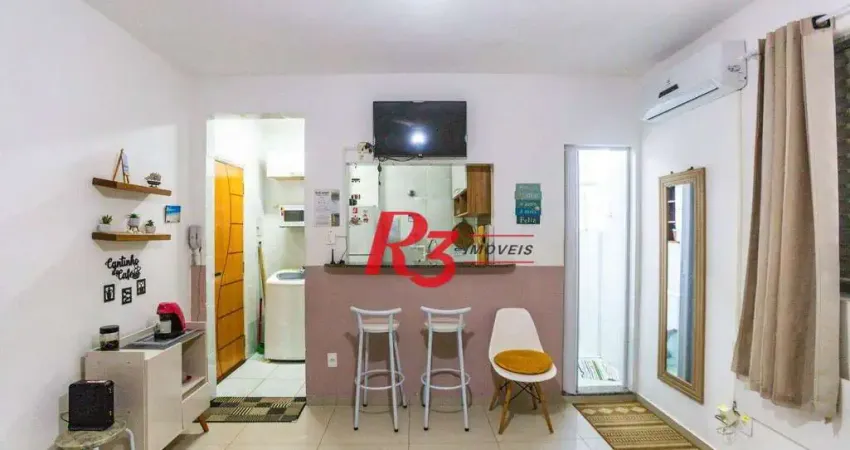 Kitnet com 1 dormitório à venda, 33 m² por r$ 300.000,00 - josé menino - santos/sp