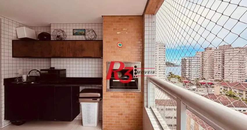 Apartamento com 2 dormitórios à venda, 99 m² por r$ 940.000,00 - centro - são vicente/sp