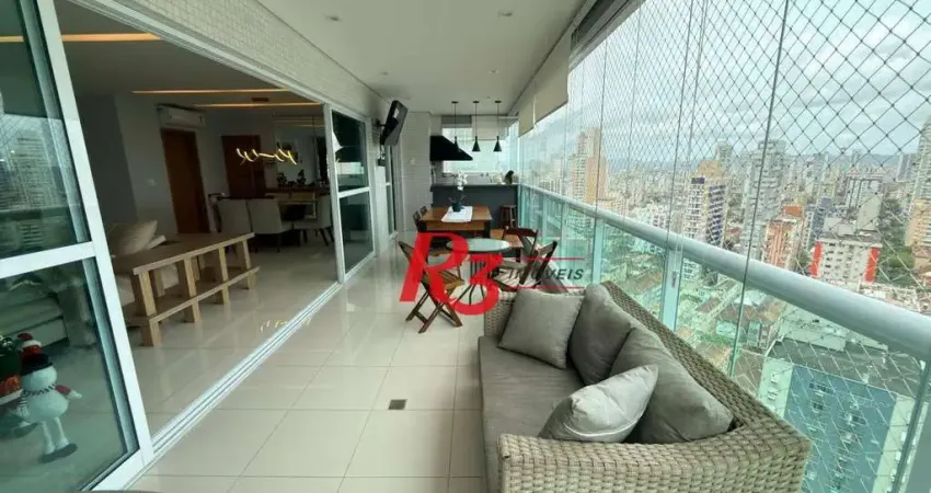 Apartamento com 3 dormitórios à venda, 179 m² por r$ 2.500.000,00 - gonzaga - santos/sp