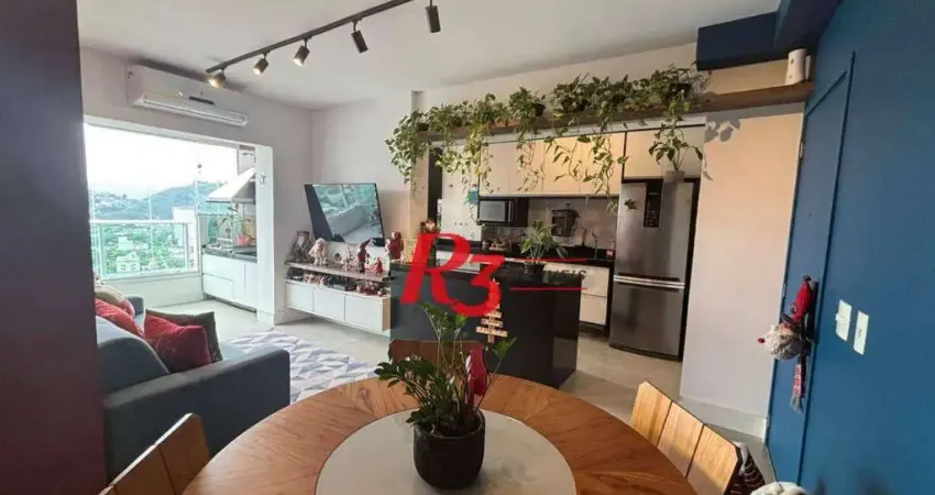 Apartamento com 2 dormitórios à venda, 63 m² por r$ 750.000,00 - campo grande - santos/sp