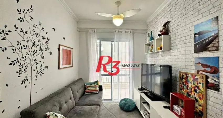 Apartamento com 2 dormitórios à venda, 64 m² por r$ 600.000,00 - marapé - santos/sp